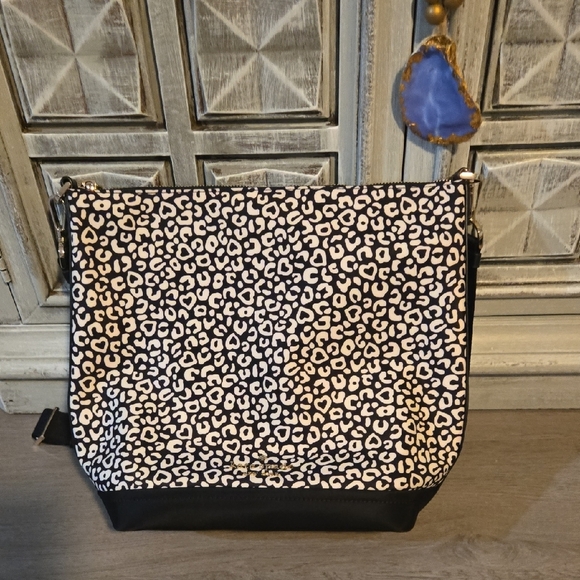 kate spade Handbags - kate spade Black and Cream Leopard Print Crossbody Bag